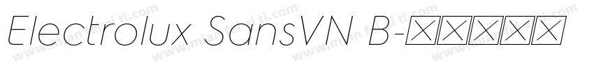 Electrolux SansVN B字体转换